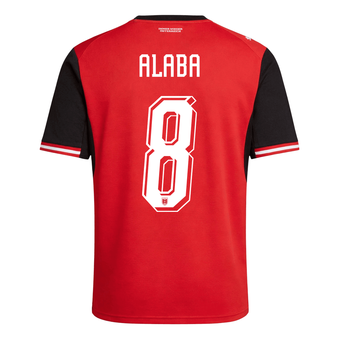 ALABA#8 Østerrike Hjemmefotballdrakt VM 2026 Rød