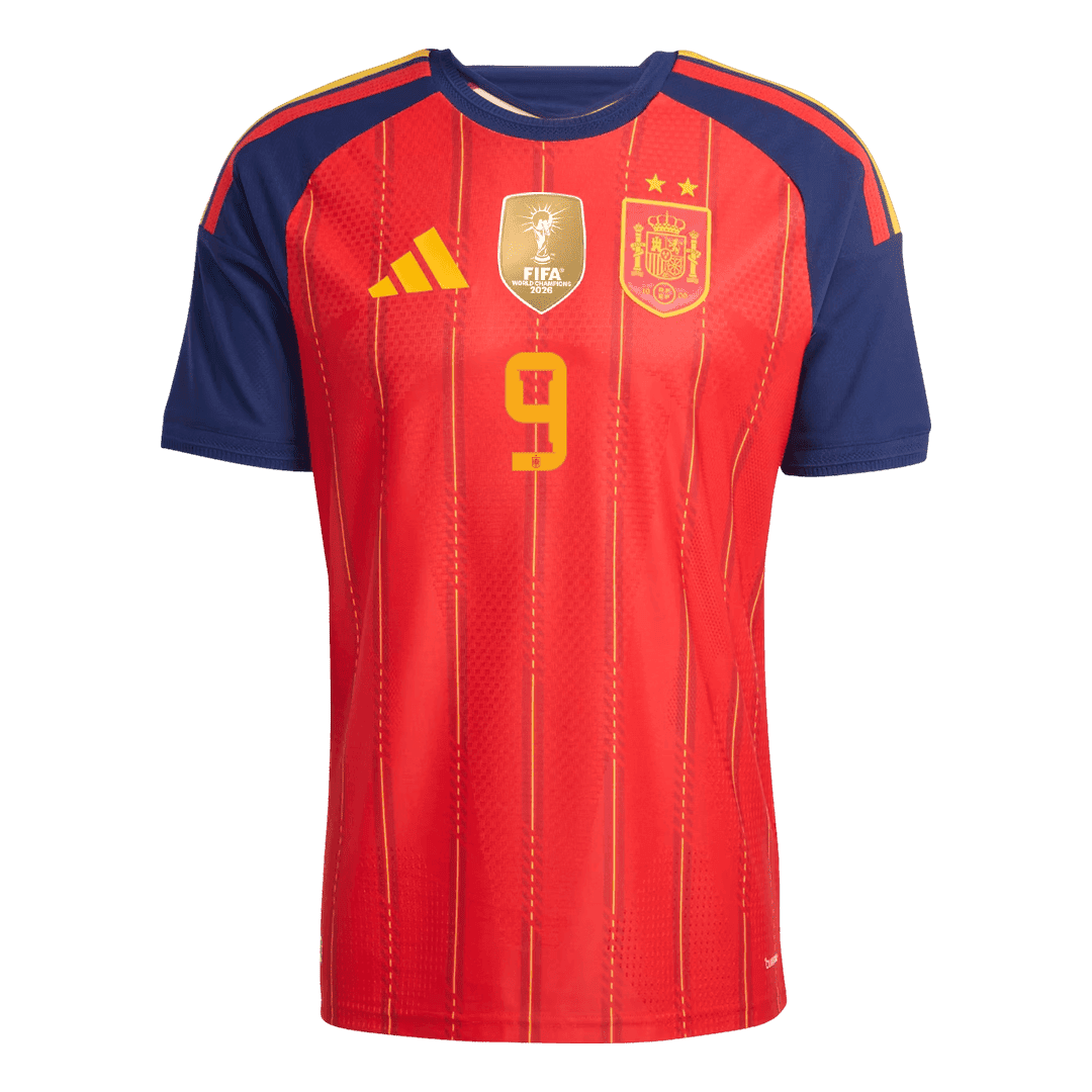 GAVI #9 Spania Hjemmespillerversjon Jersey World Cup 2026 - Champion