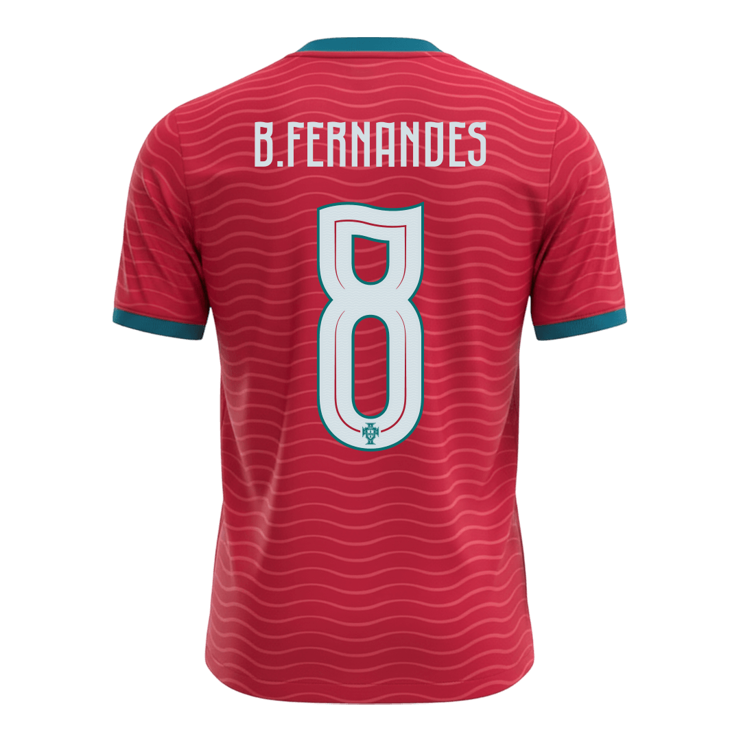 B.FERNANDES#8 Portugal Hjemmefotballdrakt VM 2026 Rød
