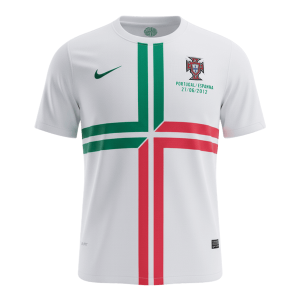 Retro jalkapallopaita Portugali vieras 2012