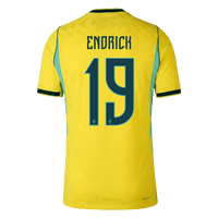ENDRICK #19 Brasil hjemmespillerversjon Jersey World Cup 2026