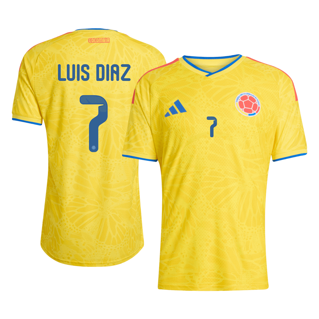 LUIS DíAZ #7 Colombia Hjemmespillerversjon Jersey World Cup 2026