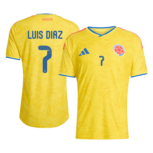 LUIS DíAZ #7 Colombia Hjemmespillerversjon Jersey World Cup 2026