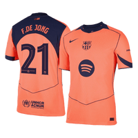 F.DE JONG #21 Barcelona Third Away Autentisk fotballdrakt 2025/26 - UCL