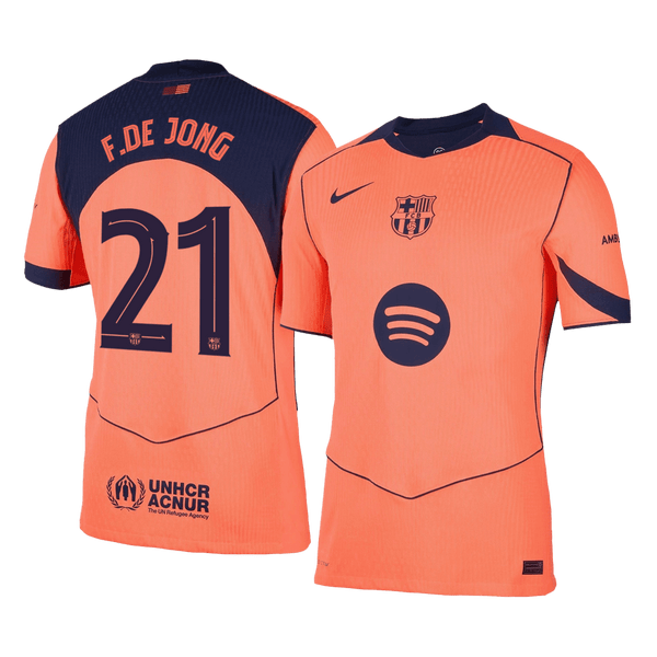 F.DE JONG #21 Barcelona Third Away Autentisk fotballdrakt 2025/26 - UCL