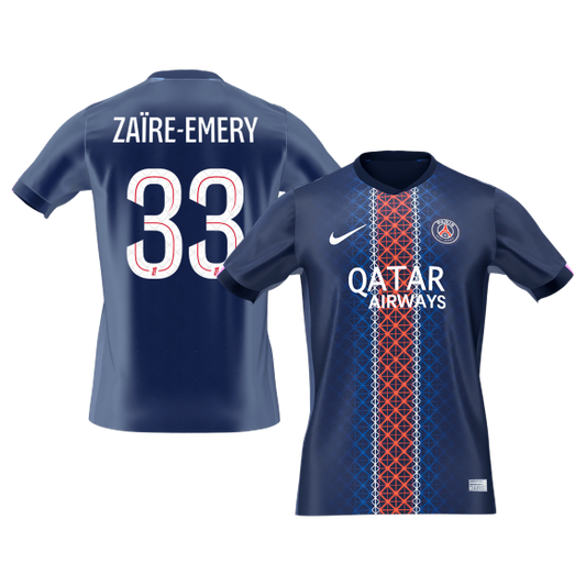 ZA?RE EMERY #33 PSG hjemmefotballdrakt 2025/26