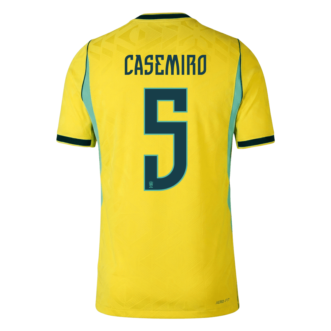 CASEMIRO #5 Brasil Hjemmespillerversjon Jersey World Cup 2026