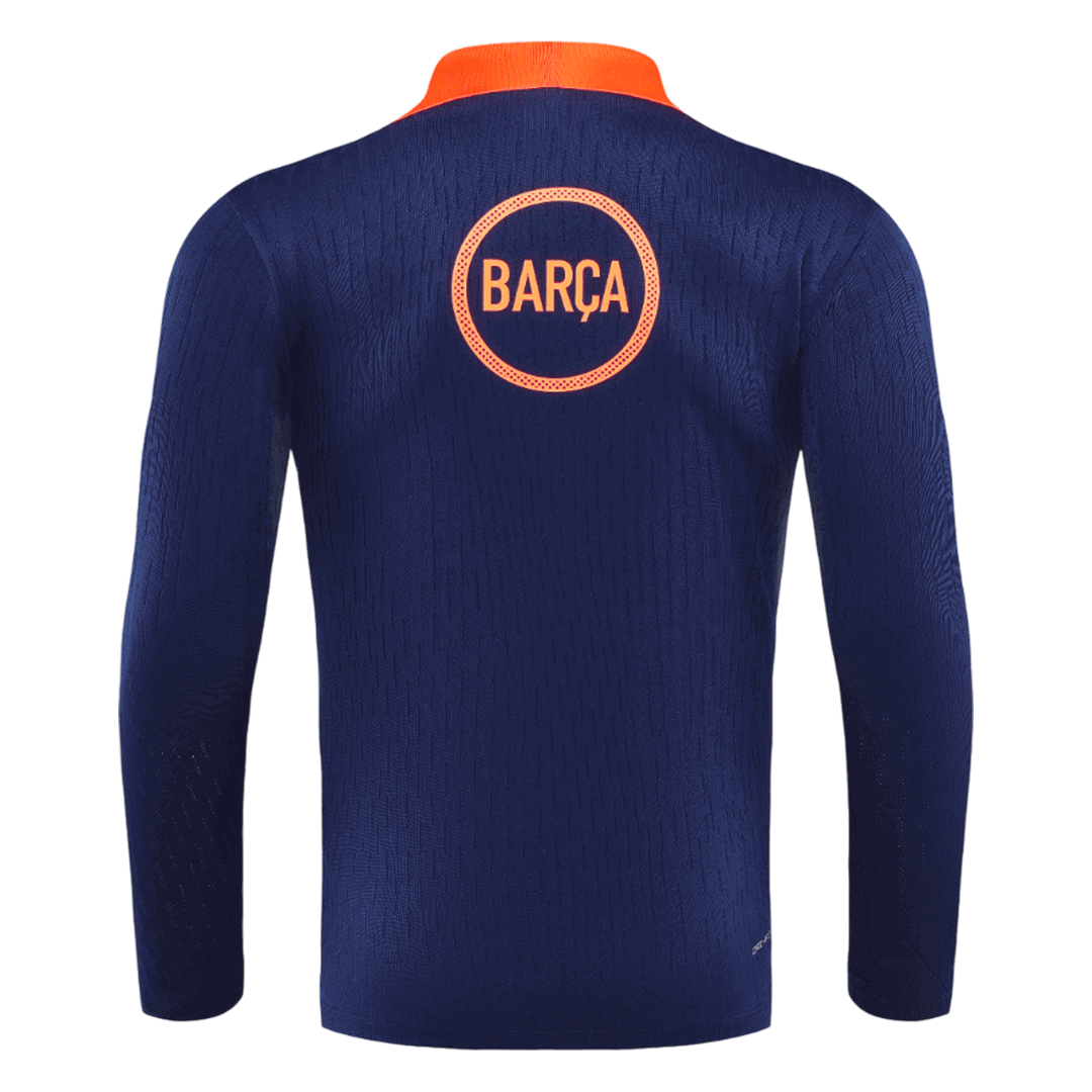 Barcelona 1/4 Zip Tracksuit 2025/26 Barn Svart&Orange