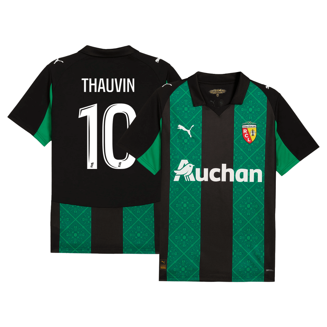 THAUVIN#10 RC Lens Away fotballdrakt 25/26 grønn og svart