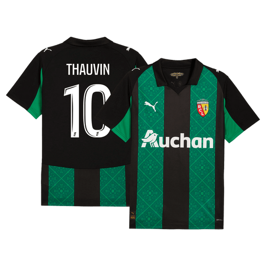 THAUVIN#10 RC Lens Away fotballdrakt 25/26 grønn og svart