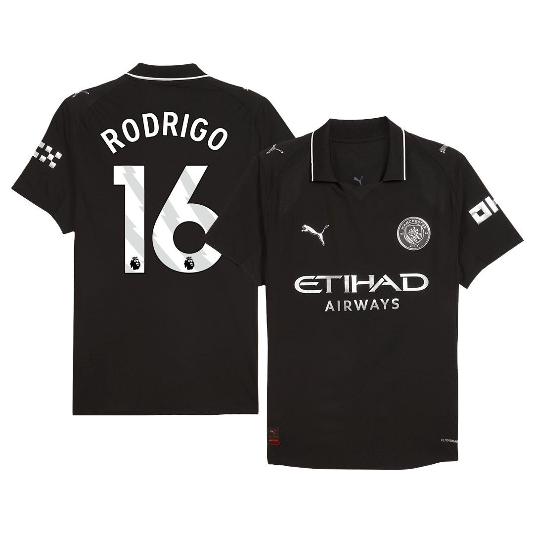 RODRIGO #16 Manchester City Bortespillerversjon Trøye 2025/26