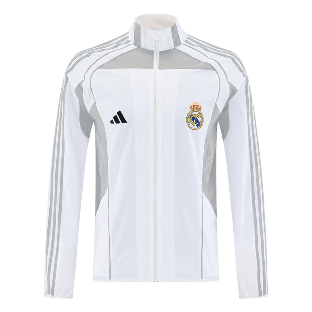 Real Madrid vindjakkejakke 2025/26 - Hvit