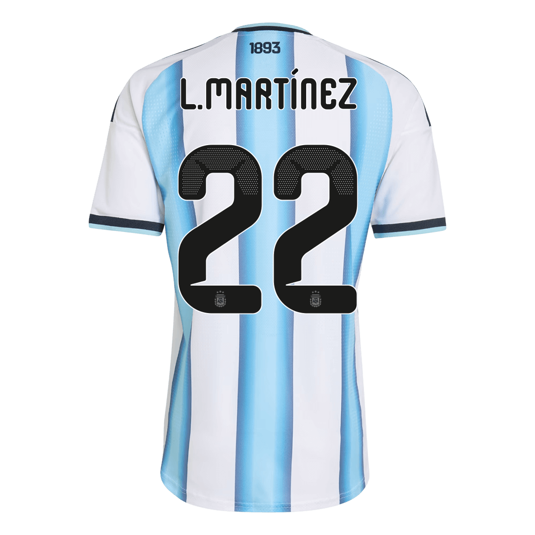 L. MARTINEZ #22 Argentina Hjemmespillerversjon Jersey World Cup 2026
