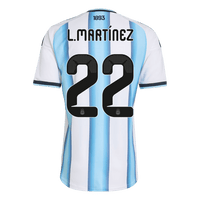 L. MARTINEZ #22 Argentina Hjemmespillerversjon Jersey World Cup 2026