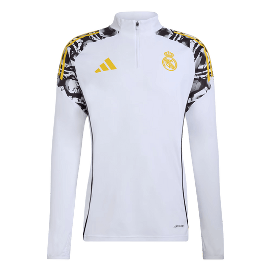 Real Madrid 1/4 Zip Tracksuit 2025/26 Hvit