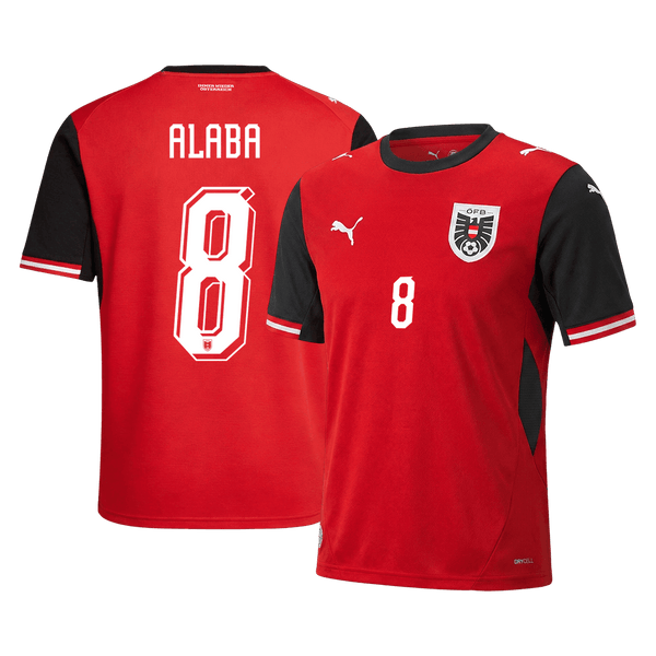 ALABA#8 Østerrike Hjemmefotballdrakt VM 2026 Rød