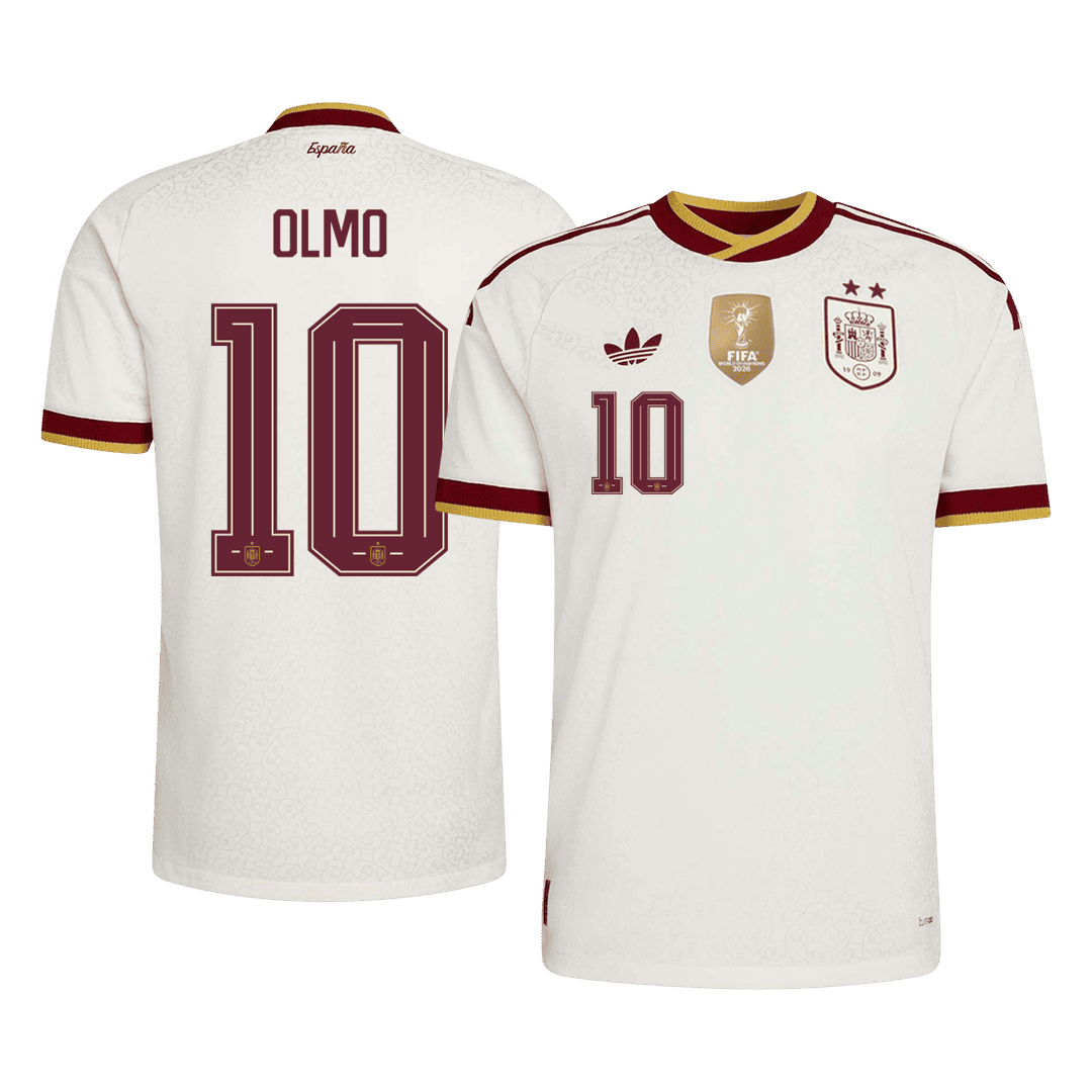 OLMO #10 Spania Bortespillerversjon Jersey World Cup 2026 - Champion