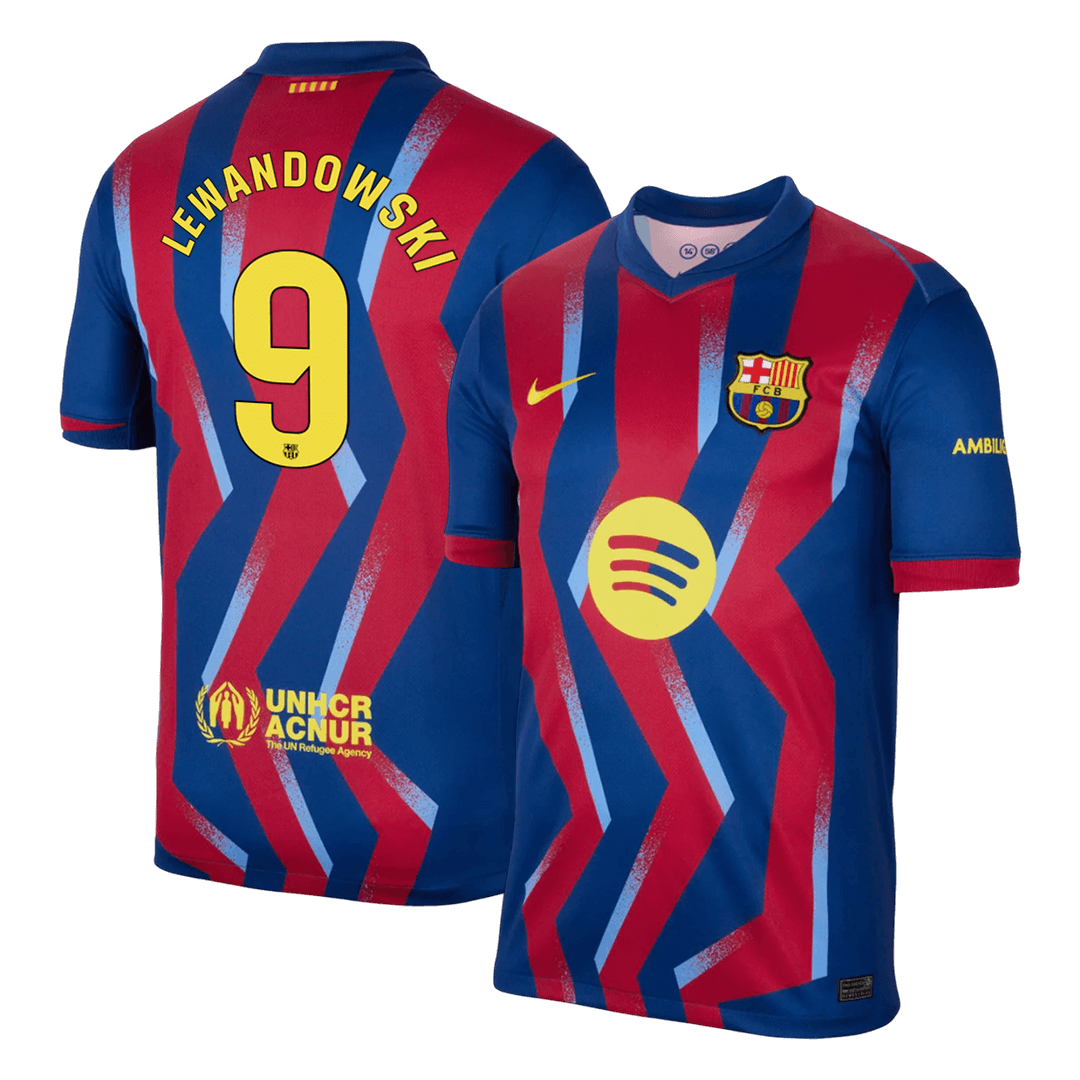 LEWANDOWSKI #9 Barcelona Fotballdrakt for fjerde borte 2025/26