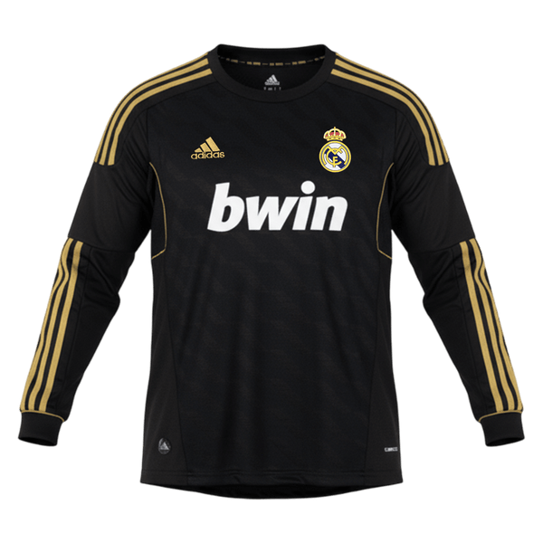 Retrojalkapallopaita Real Madrid Pitkähihainen vieras 2011/12