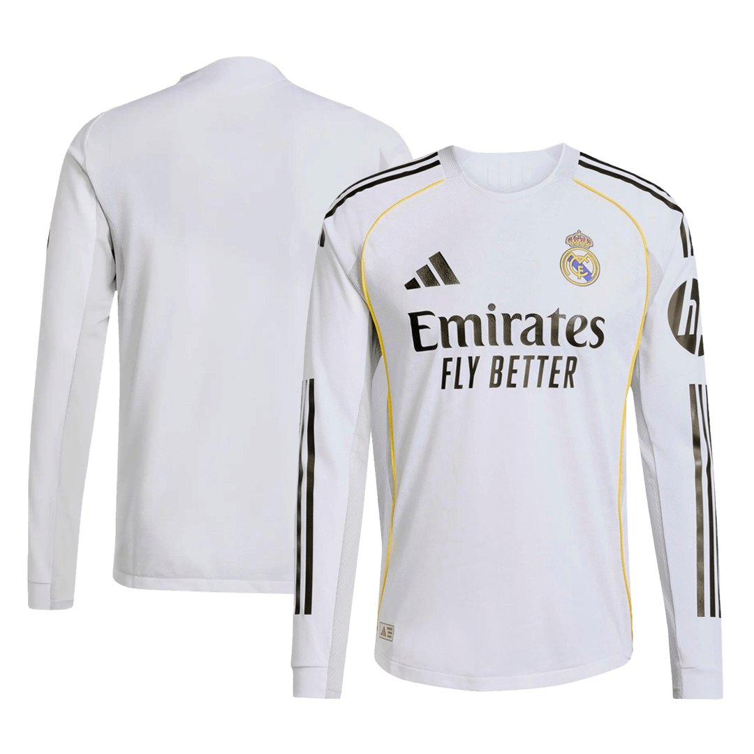 Pelaajaversio Real Madrid Kotipelipaita pitkähihainen 2025/26