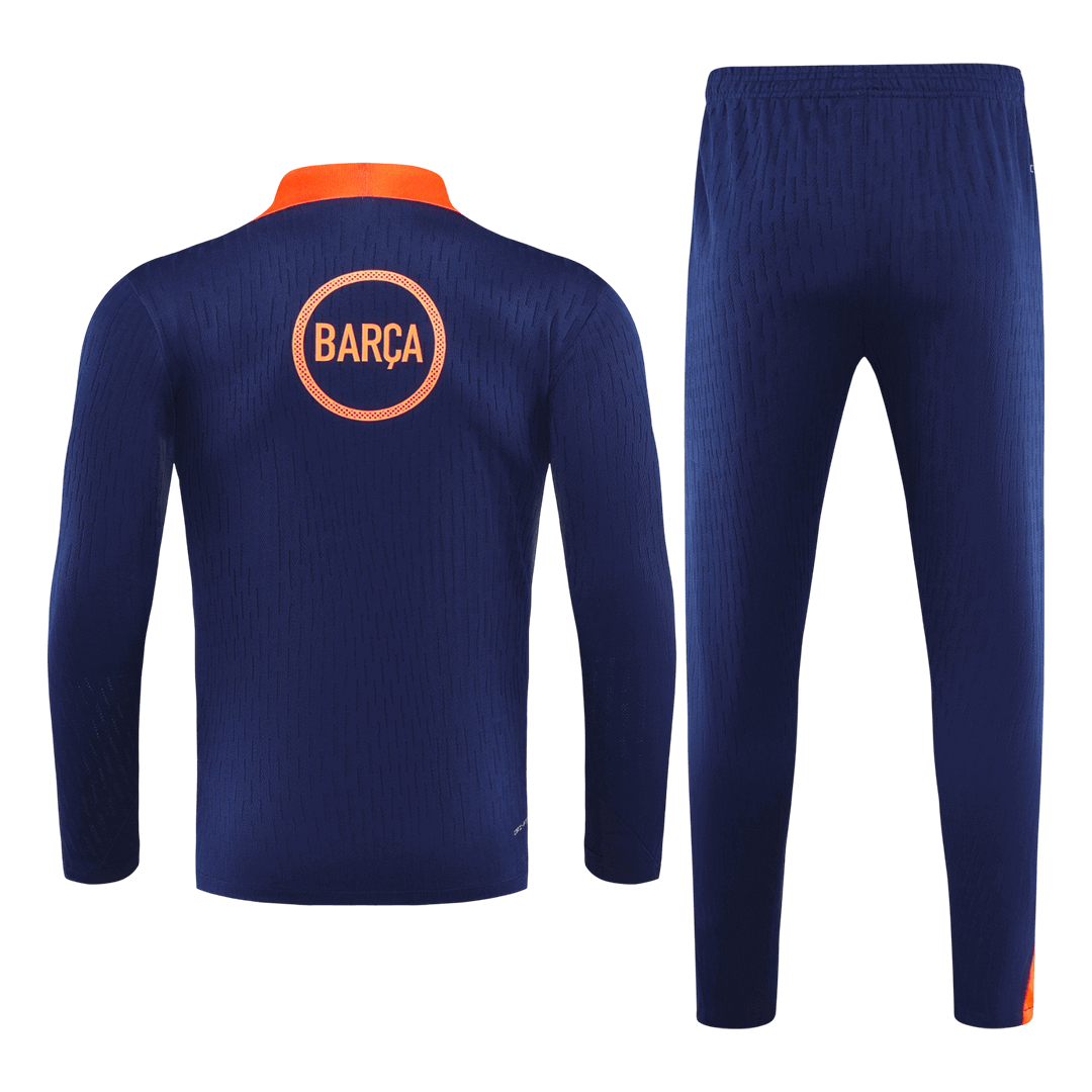 Barcelona 1/4 Zip Tracksuit 2025/26 Barn Svart&Orange
