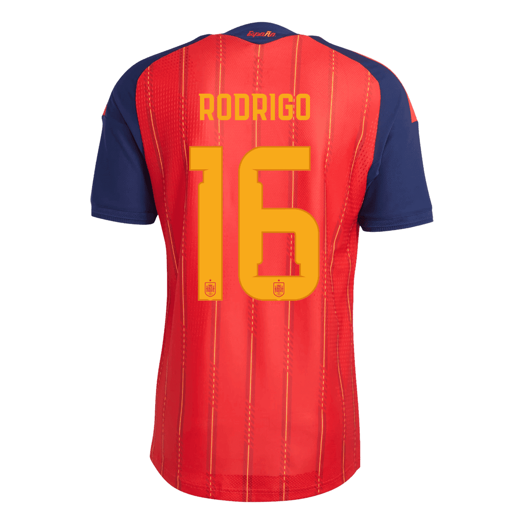 RODRIGO #16 Spania Hjemmespillerversjon Jersey World Cup 2026 - Champion