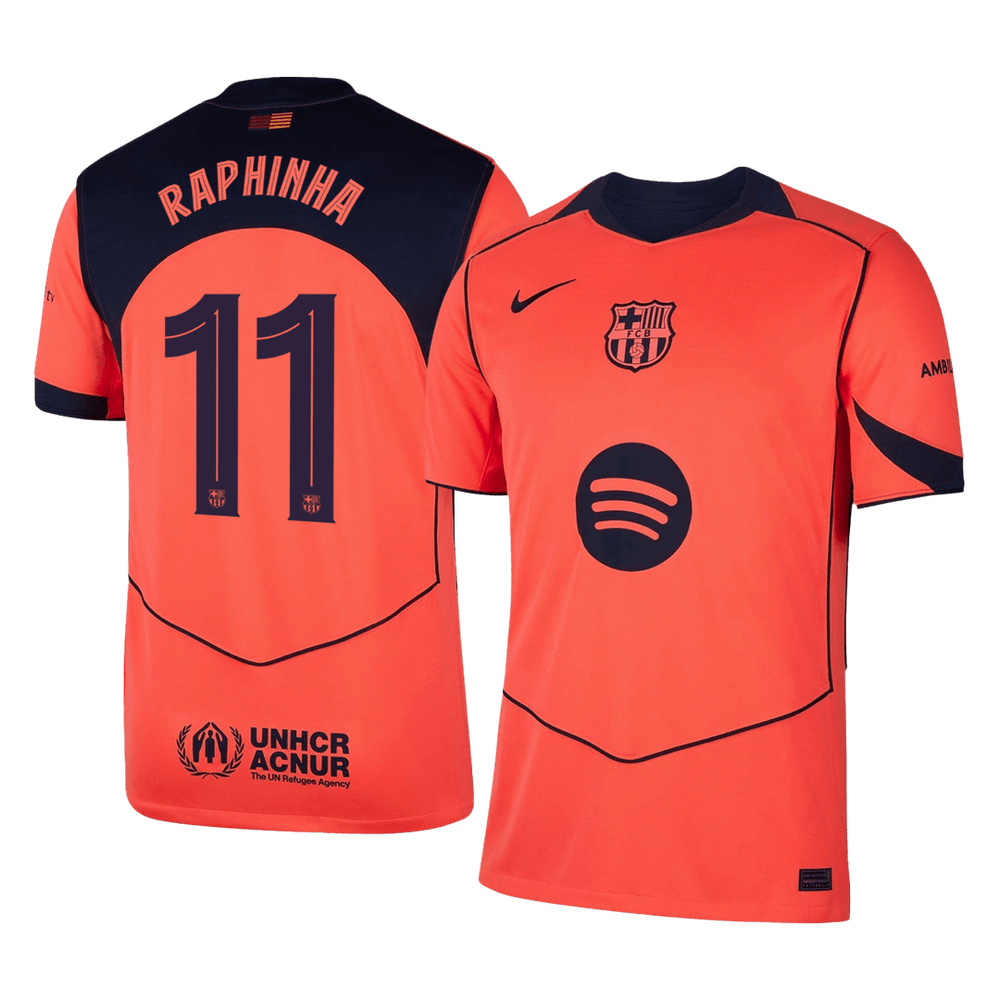 RAPHINHA #11 Barcelona Third Away Fotballdrakt 2025/26 -UCL