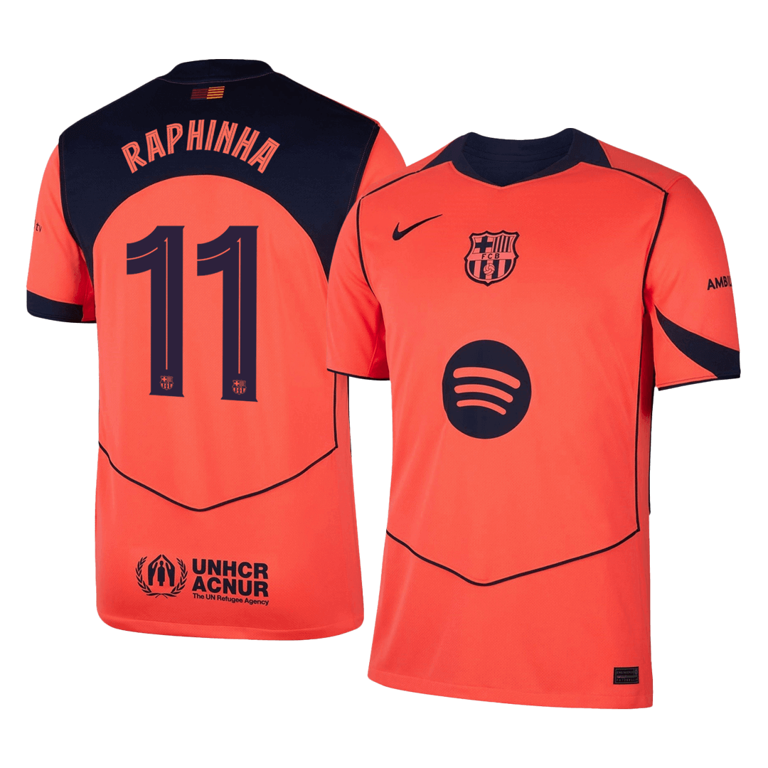 RAPHINHA #11 Barcelona Third Away Fotballdrakt 2025/26 -UCL