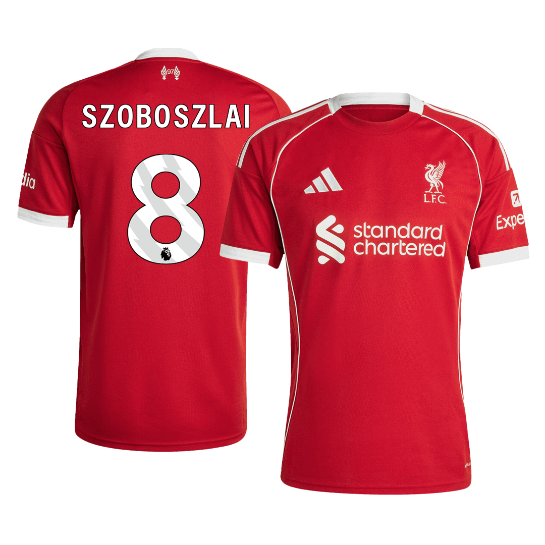 SZOBOSZLAI #8 Liverpool hjemmefotballdrakt 2025/26