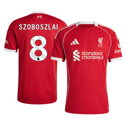 SZOBOSZLAI #8 Liverpool hjemmefotballdrakt 2025/26