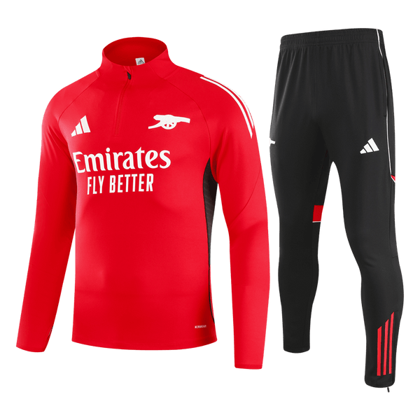 Arsenal 1/4 Zip treningsdrakt 2025/26 Kids Red