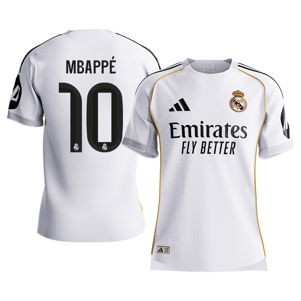MBAPPé #10 Real Madrid Hjemme Autentisk Fotballdrakt 2025/26